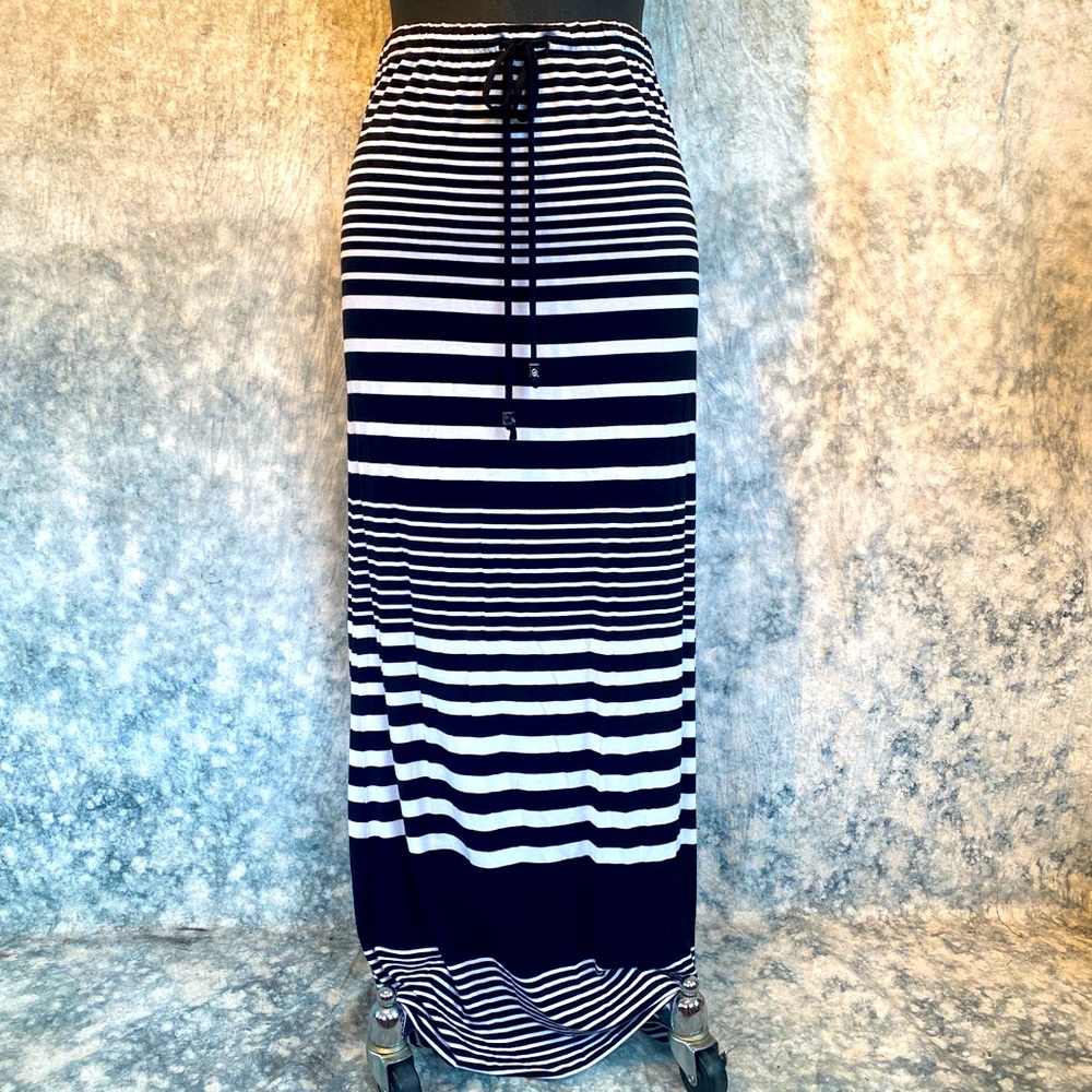 Michael Kors Striped Black and White Maxi Skirt size S